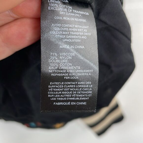 Nooki London Josie Printed Velvet Blouse Stars Print Long Sleeve pullover Large - Picture 14 of 16